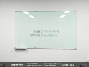 ไวท์บอร์ดกระจกนิรภัยพ่นสีขาว