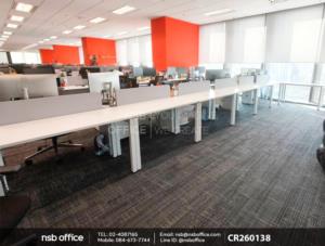 โต๊ะทำงานโล่ง ขาเหล็ก