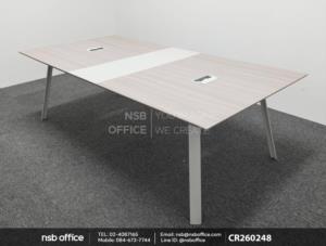 โต๊ะประชุมทรงสี่เหลี่ยม โครงขาเหล็ก