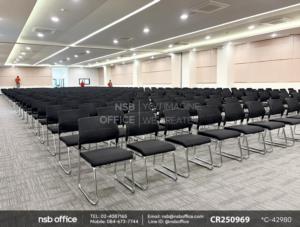 เก้าอี้รับแขกขาตัวยู ขาเหล็กชุบโครเมี่ยม