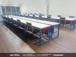 เก้าอี้รับแขกหุ้มหนังเทียมขาเหล็กชุบโครเมี่ยม