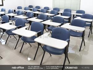 เก้าอี้เลคเชอร์ ขาเหล็กพ่นดำ แผ่นเลคเชอร์ยาวพิเศษ