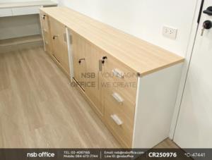 ตู้เอกสาร 2 บานเลื่อน 3 ลิ้นชักข้าง