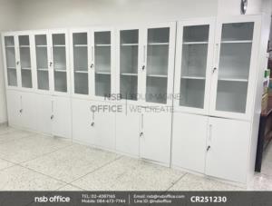 ตู้เอกสารเหล็ก 4 บานเปิด หนาพิเศษ 0.8mm (ผลิตสีขาว)