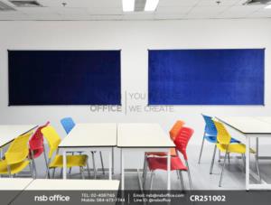 บอร์ดกำมะหยี่ติดประกาศ แบบแขวน ขอบอลูมีเนียม (พร้อมติดตั้งบนผนัง)