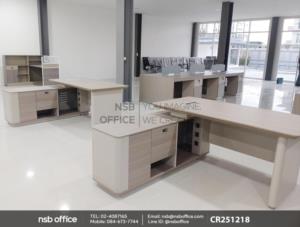 โต๊ะผู้บริหารตัวแอล แบบมี 2 ลิ้นชัก 1 บานเปิด 1 ช่องวาง CPU