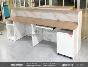 เคาน์เตอร์ต้อนรับ ลิ้นชักล้อเลื่อน 1 รางคีย์บอร์ด