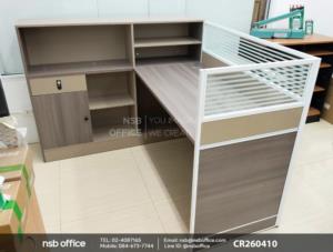 โต๊ะทำงาน 1 ที่นั่งพร้อมตู้ข้าง