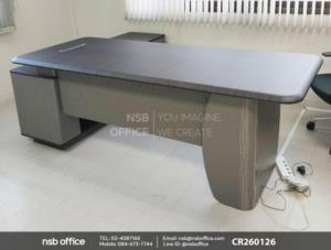 โต๊ะผู้บริหารตัวแอลพร้อมตู้ข้าง