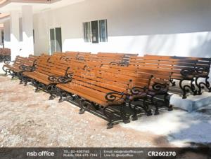 เก้าอี้สนามไม้เต็ง เหล็กหล่อ กทม.