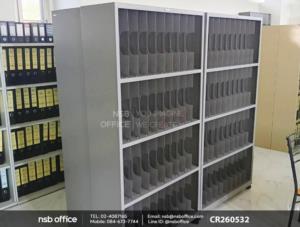 ชั้นวางแฟ้มเหล็กตั้งล้อเลื่อน 4 ชั้น 40 ช่อง