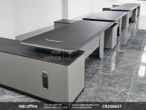 โต๊ะผู้บริหารตัวแอล ขนาด 220W cm. พร้อมตู้ข้าง