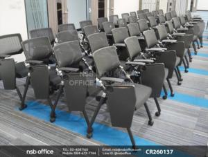 เก้าอี้เลคเชอร์หลังเน็ต ขาเหล็กพ่นสี