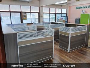 โต๊ะทำงาน 1 ที่นั่งพร้อมตู้ข้าง