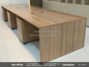 โต๊ะทำงานเสริมการใช้งานด้วยตู้ลิ้นชักล้อเลื่อน