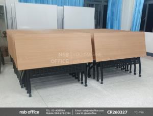 โต๊ะประชุมพับเก็บได้ล้อเลื่อนและเก้าอี้อเนกประสงค์จัดเลี้ยง เสริมการใช้งานด้วยกระดานไวท์บอร์ด