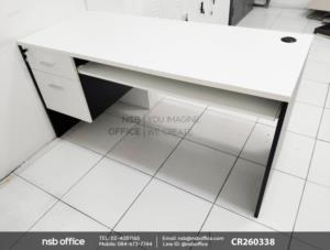 โต๊ะคอมพิวเตอร์ 2 ลิ้นชักพร้อมรางคีย์บอร์ด