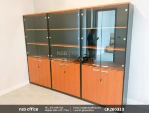 ตู้เอกสาร 5 ชั้น บนบานเปิดกระจก ล่าง 2 บานเปิดทึบ