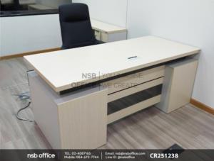 โต๊ะทำงานหน้าตรงและตู้อเนกประสงค์