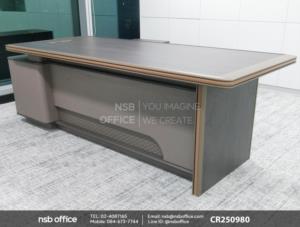 โต๊ะผู้บริหารตัวแอลพร้อมตู้ข้าง