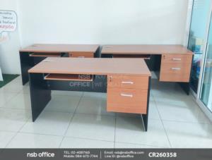 โต๊ะคอมพิวเตอร์ 2 ลิ้นชักพร้อมรางคีย์บอร์ด