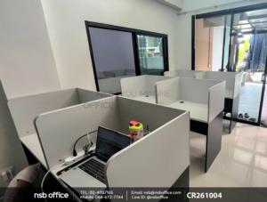 โต๊ะ call center 1 ที่นั่ง รุ่น Talos (ทาลอส) มีแผ่นวางคีย์บอร์ด