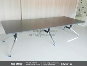 โต๊ะประชุมทรงสี่เหลี่ยม ขาเหล็กทรงหางปลา