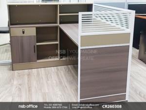 โต๊ะทำงาน 1 ที่นั่งพร้อมตู้ข้าง