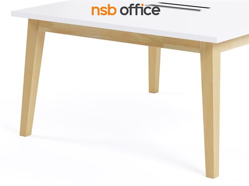 ชุดโต๊ะทำงาน ขาไม้จริง