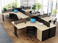 ชุดโต๊ะทำงานกลุ่ม (รวมรุ่น) สะดวกต่อการร้อยสายไฟ