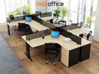 ชุดโต๊ะทำงานกลุ่ม (รวมรุ่น) สะดวกต่อการร้อยสายไฟ