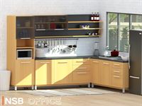 ชุดห้องครัว 4 Modular kitchen สีบีทดำ (ครัวเปียกและครัวแห้ง)