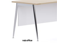 ชุดโต๊ะทำงาน ขาปลายเรียวโครเมียมล้วน Alexa