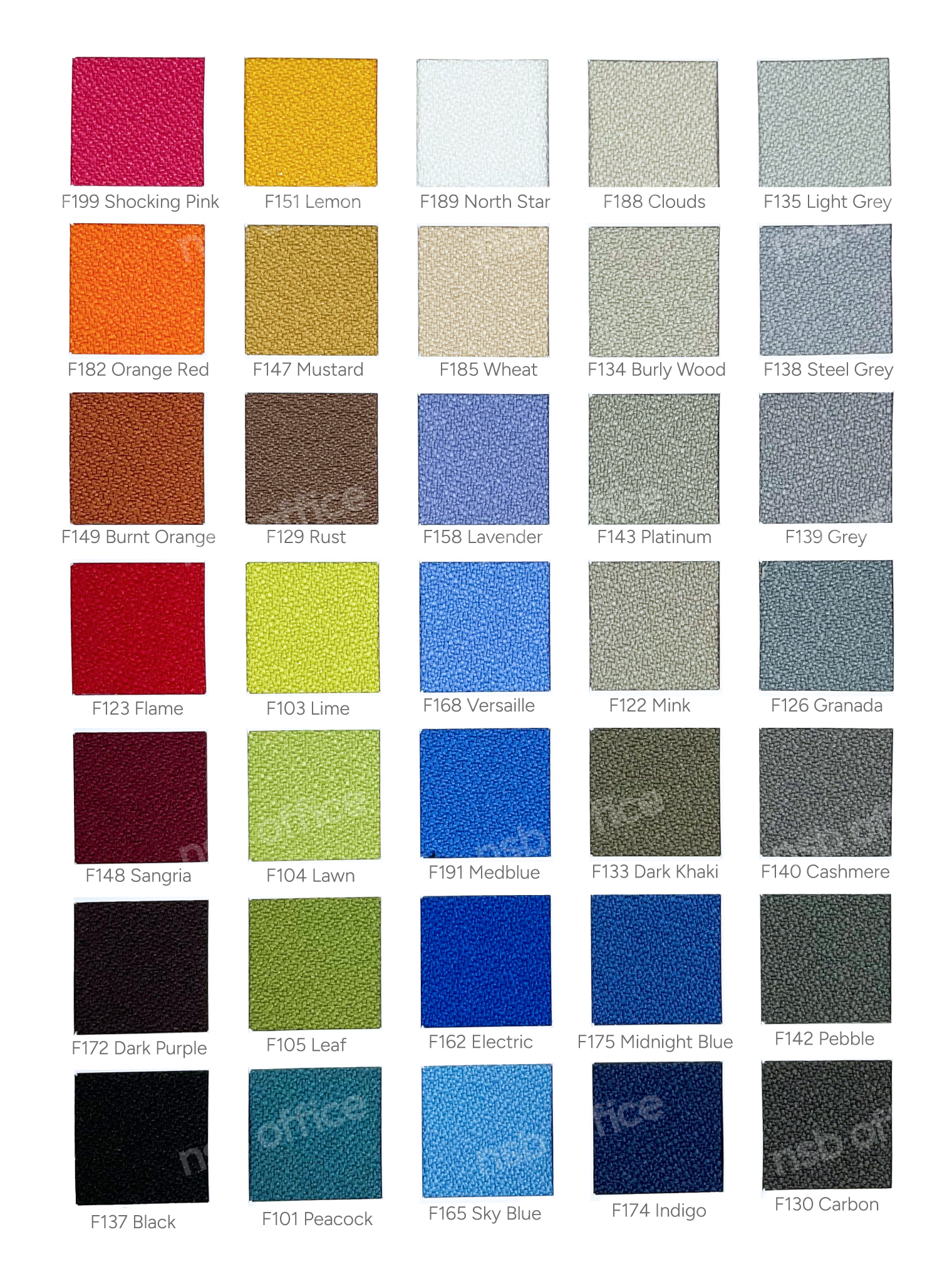 สีหนังเทียมและผ้า สีผ้าเก้าอี้ 2025