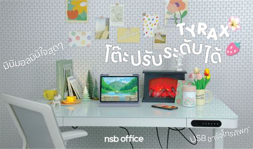 โต๊ะปรับระดับไฟฟ้า เพื่อสุขภาพ สไตล์มินิมอลในราคาที่เป็นมิตร Tyrax A44A010