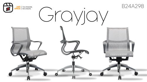 เก้าอี้สำนักงานหลังเน็ต รุ่น Grayjay (เกรย์เจย์)