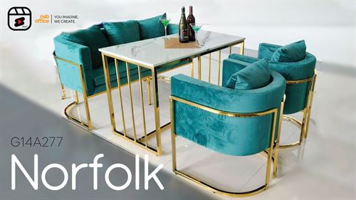 ชุดโต๊ะกินข้าวหน้าหินอ่อนพร้อมโซฟา รุ่น Norfolk (นอร์โฟล์ค)