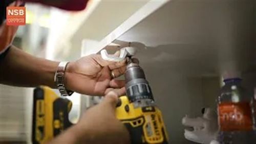 ที่แขวนกระเป๋า ติดตั้งใต้โต๊ะ รับน้ำหนักได้ 30 kg