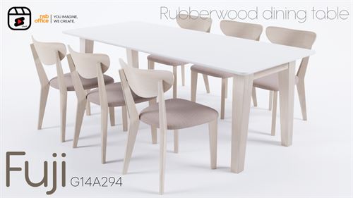 โต๊ะรับประทานอาหารไม้ยางพารา รุ่น Fuji (ฟูจิ)